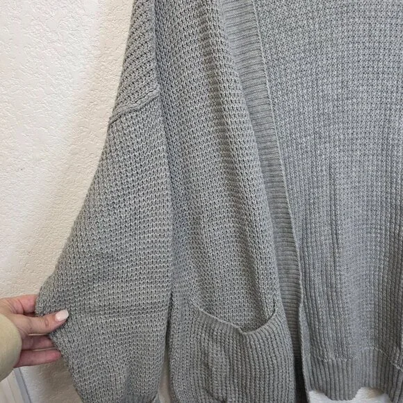 Universal Thread Gray Open-Front Knit Cardigan – Size XXL - Picture 2 of 7